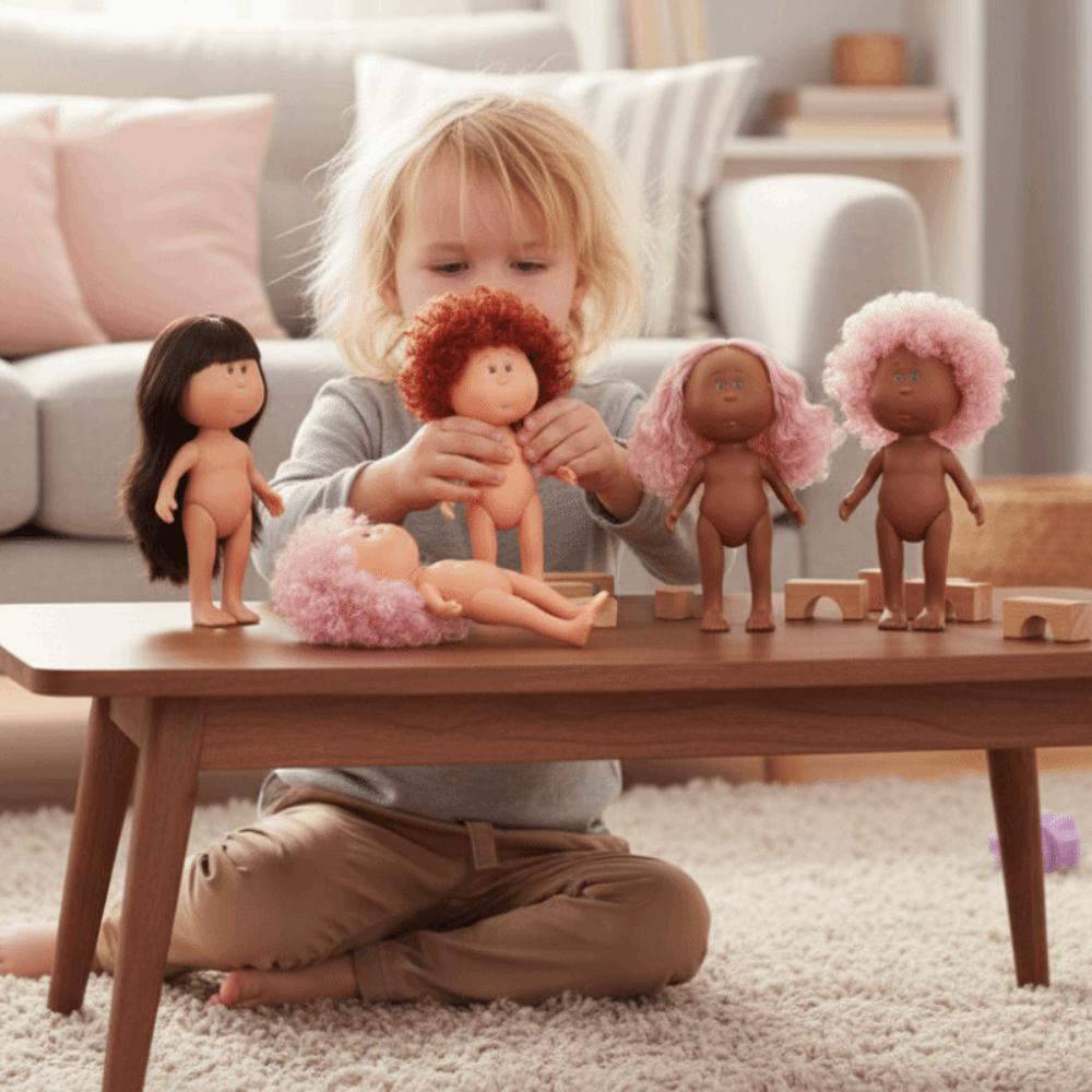 Dark Skin Mia Potato Dolls Dress Up Action Figure Body 24cm Bean Eye Vinyl Doll  Children Gift