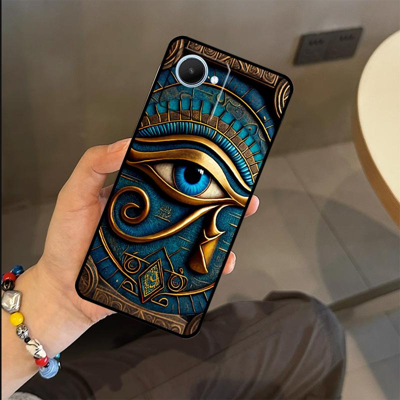 Egyptian Eye of Horus Art Case For Realme C65 C67 C61 C53 C55 C51 C25 C63 C71 C75 GT6 GT7 Pro 11 12 13 14 15 Pro Plus