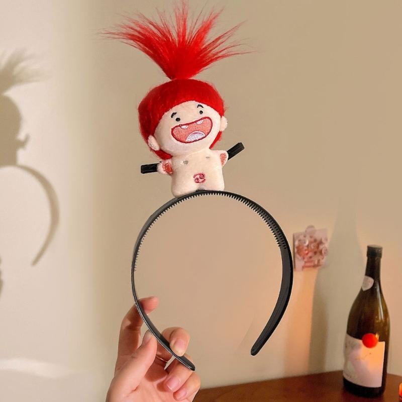 2 Stück Niedliches und Cartoon-Gesichtswasch-Haarband Lustiges Stirnband Haargummi Haarband Haaraccessoires für Frauen