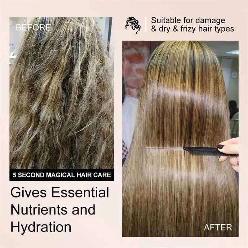 Kollagen-Keratin-Haarmaske für trockenes und strapaziertes Haar, revitalisierendes Haar, glättet weiches, glattes Haar, spendet Feuchtigkeit, Haarbehandlung, Haarpflege
