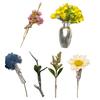 Bouquet Brooch Artistic Vase Shape Lightweight Alloy Insert Real Dried Flowers Decorative Brooch Wearable Flower Accessory