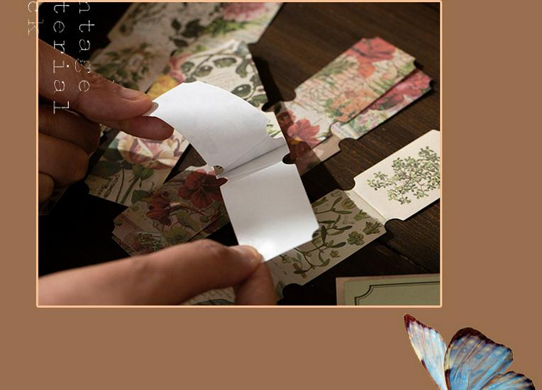 Yuxian Retro Collection: 4 Types of Journal Collage & Sealing Stickers