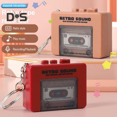 Portachiavi Registratore a Cassette Retro Mini Lettore Musicale Giocattolo Bambini Piccoli Ragazzi Ragazze Giocattolo per la Registrazione del Suono Decorazione da Appendere allo Zaino