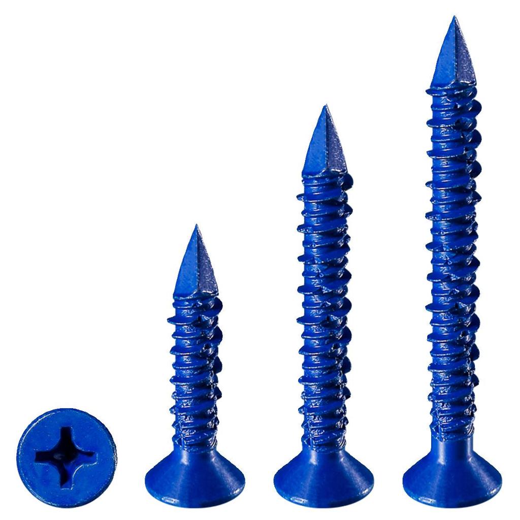 Blue Rust-Proof Countersunk Self-Tapping Cement Screws