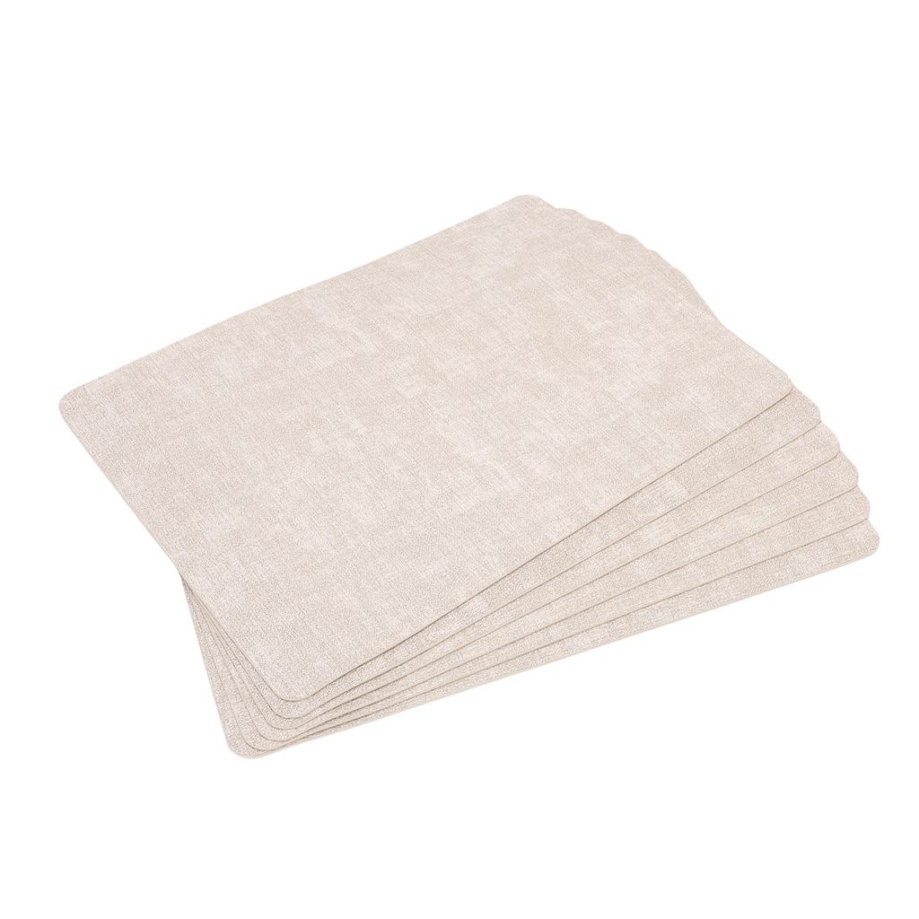 6Pcs Table Mat Set Artificial Leather Water Oil Heat Resist Multifunctional Textured Placemat for Restaurants Kitchens