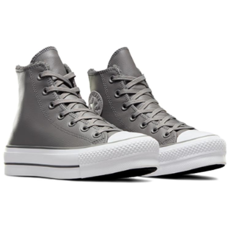 Converse Chuck Taylor All Star Comfortable Versatile Trendy Non-Slip High-Top Skate Shoes Unisex Sneakers Gray A05511C