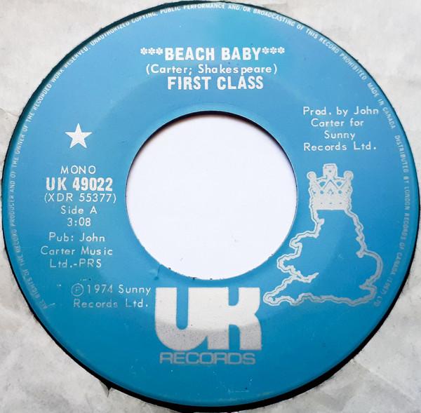 

7inch Record FIRST CLASS 3 Beach Baby UK49022 UK Records 1974 Canada Rock Used