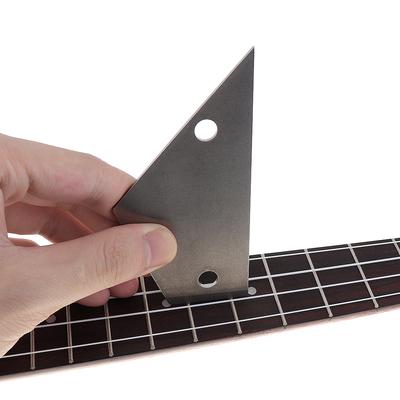 4 IN 1 Mini-Gitarrenbünde-Nivellierwerkzeug, Edelstahl-Gitarrenbauer-Bundfinder-Rocker