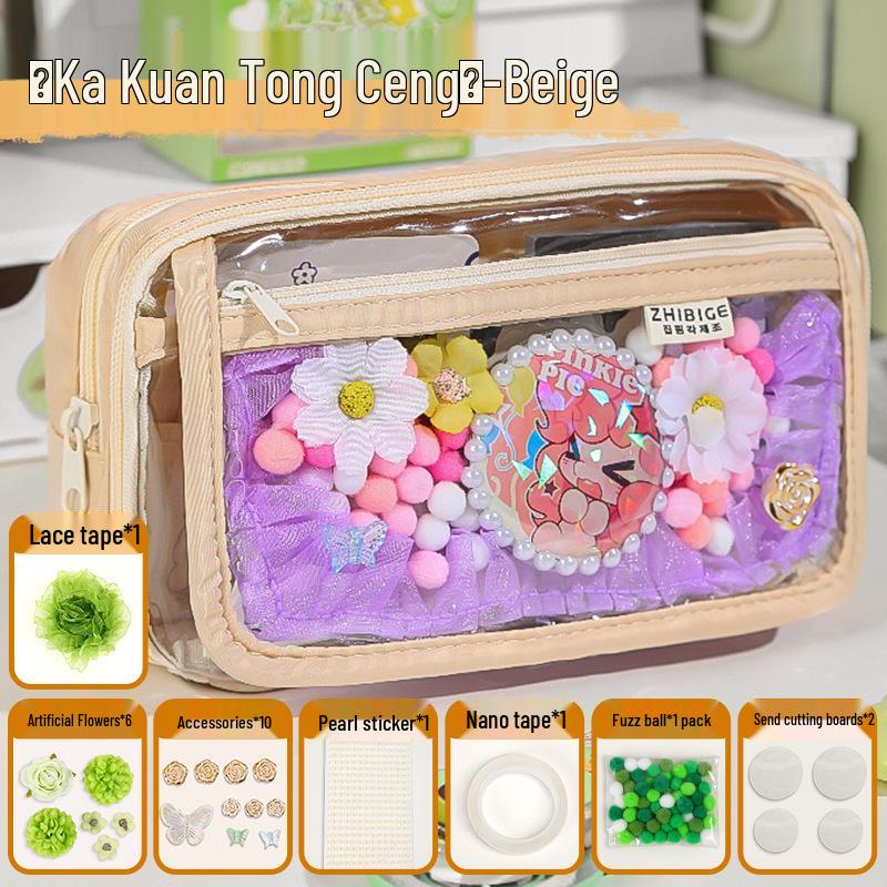 Baji Large Capacity Transparent Pencil Case for Students - 2025 New Arrival