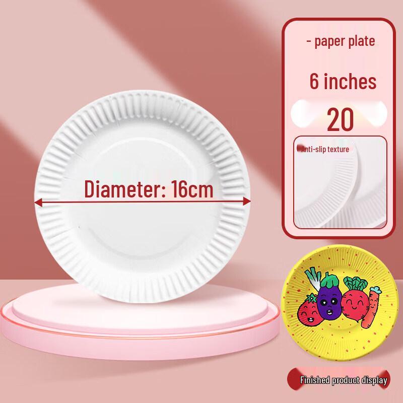 Disposable Round Sugarcane Pulp Paper Plates
