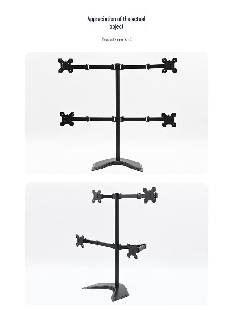 Soporte Universal para Doble Monitor para Pantallas de 13-32 pulgadas, Soporte Ajustable para Cuatro Pantallas