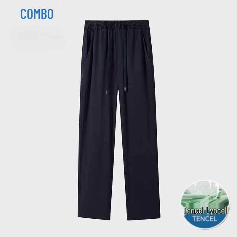 Men s Lyocell Tencel Casual Straight-Leg Pants M