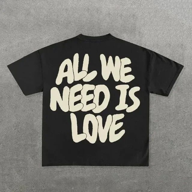 Streetwear Y2k T Shirt Harajuku Hip Hop Graphic Print Casual Cotton Round Neck TShirt Women Gothic Short Sleeve Tops Unisex