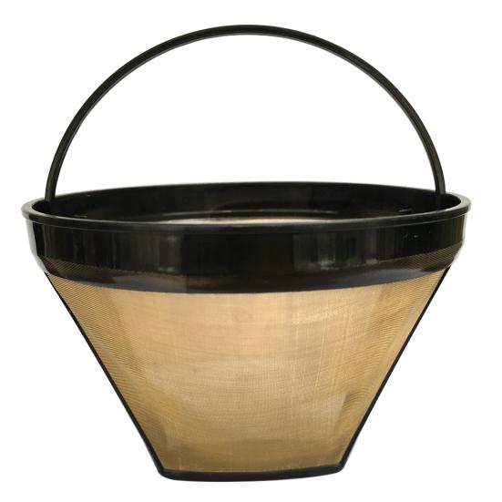 Filtro de cafeteira reutilizável de aço inoxidável sobre filtro antiderrapante gotejador