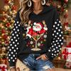 Women's Christmas Print Long Sleeve Top, Casual Comfortable Winter Shirt for Everyday Wear