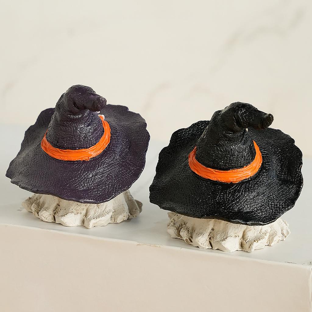 Halloween Figurine With Hat – Resin Craft Decoration For Garden, Tabletop & Gift Use