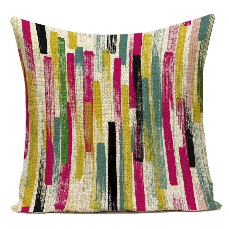 3D Lovely Geometric Simple Pillow Case Polyester Sofa Home Cushion Cover For Bedroom Car Pillowcase Pillow Cover