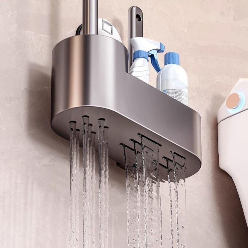 Suction Cup Mount Wall Mounted Toilet Brush Vertical Toilet Brush  Household Cleaning