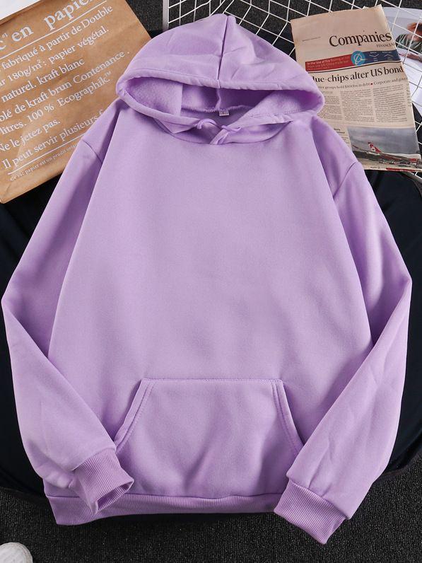 2023 Autumn/Winter European & American Plus Velvet Thick Loose Hooded Sweatshirt