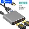 4 In 1 Type C Docking Station 4K 60Hz HDMI Compatible Adapter Type C To HDMI PD 100W USB 3.0 Hub USB C Splitter for Laptop/Phone/PC