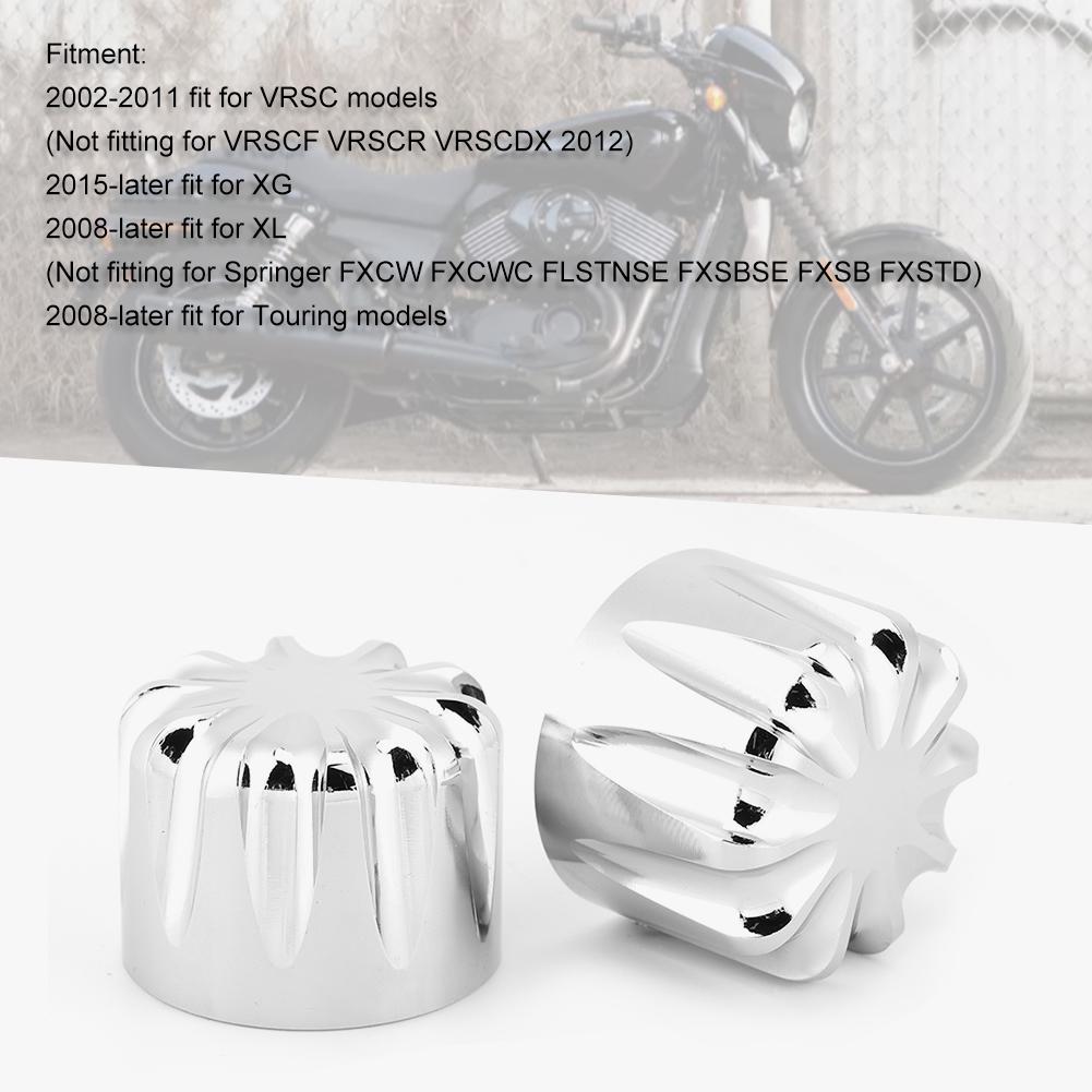 2pcs 29mm1.14in Electroplating Motorcycle Front Axle Nut Cap Fit for Touring