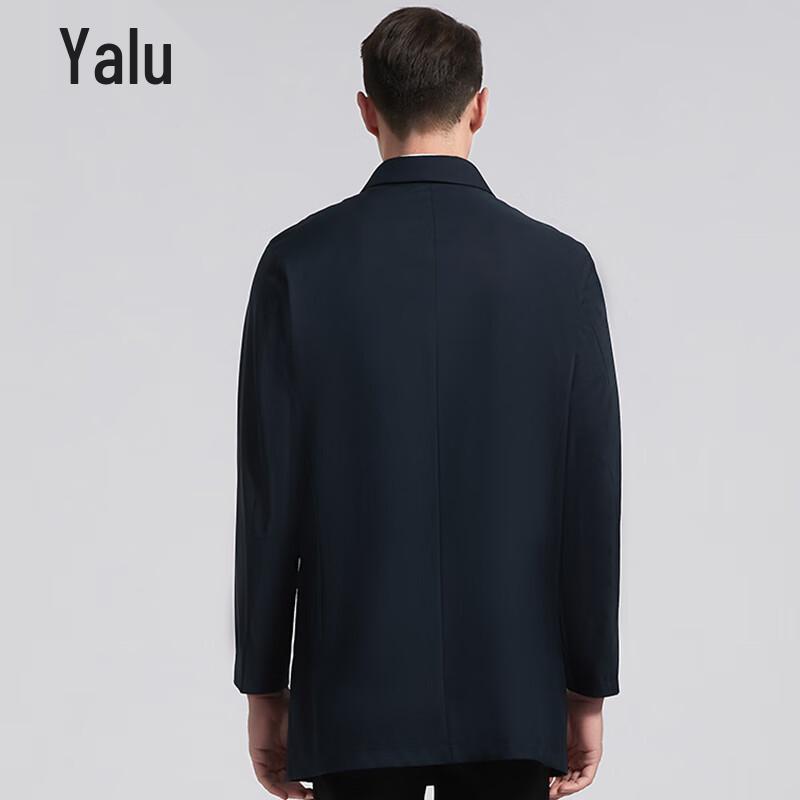 Yalu Men's Business Casual Mid-Length Trench Coat
