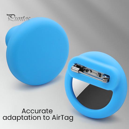 Silicone GPS Tracker Holder for Kids Pets Protective Case with Metal Pins Waterproof Shock-Resistant Invisible Protective Case for AirTag