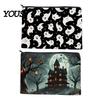 Canvas Pencil Case Storage Bag, Halloween Pattern Print, Durable Zippered Organizer Travel Toiletry Case, for Makeup And Stationery Cosmetic Bag