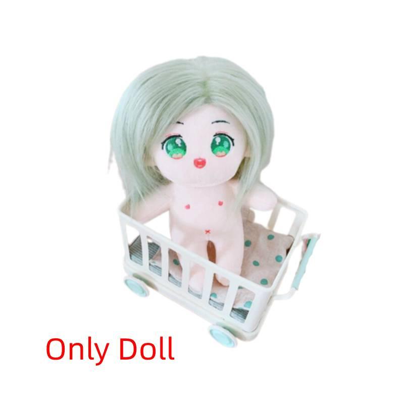 Cute 20cm Plush Cotton Doll With Long And Wavy Hair Toy14738