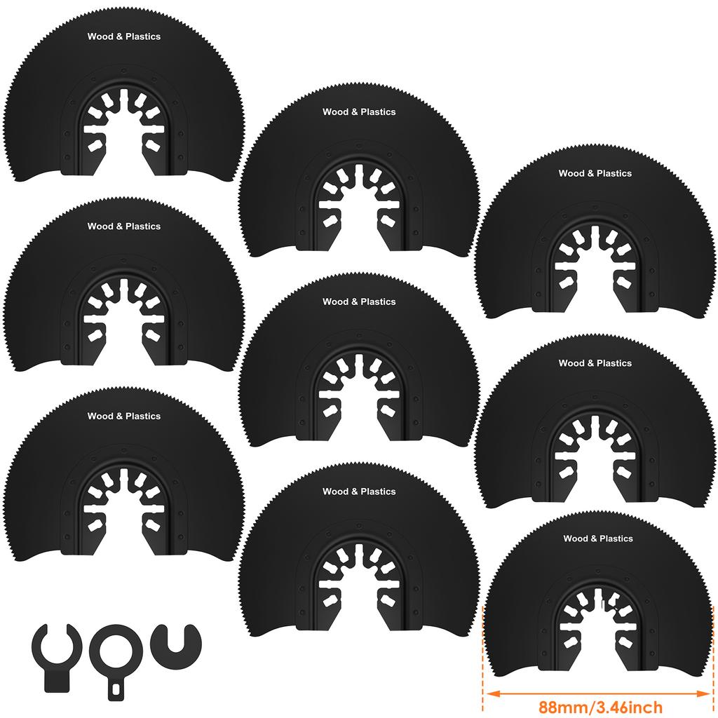 Multi Tools Blades Oscillating Saw Blade High Carbon Steel Multi-Function Semicircle Straight Renovator Cutter Blade Wood Cuttin