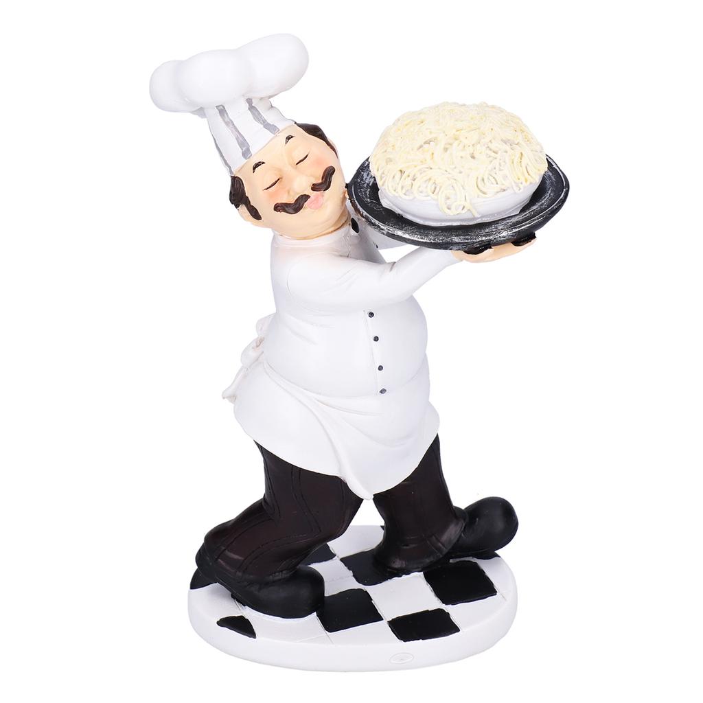 Mini Chef Shape Decoration Cute Chef Figurine for Home Restaurant Cake Shop Decoration