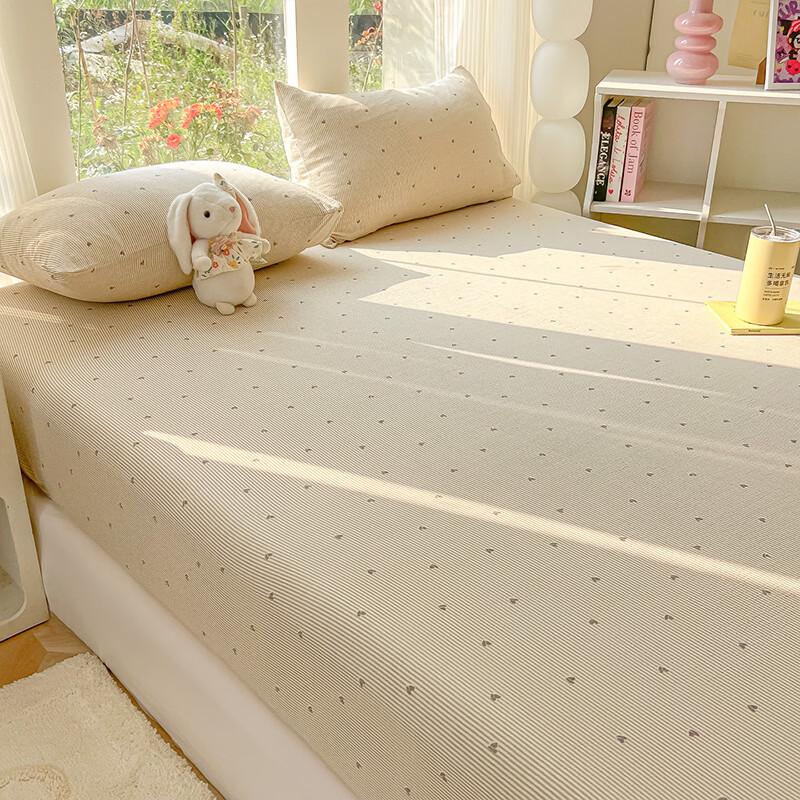 Hongdou Class A Double-Layer Gauze Fitted Sheet 3-Piece Set