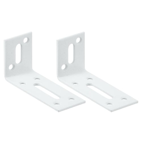 uxcell Adjustable L-Shaped Brackets, Set of 2, 80 X 40 X 30mm, Stainless Steel L-Shaped Corner Cords, 90 Degree Slotted Corner Brackets for Furniture