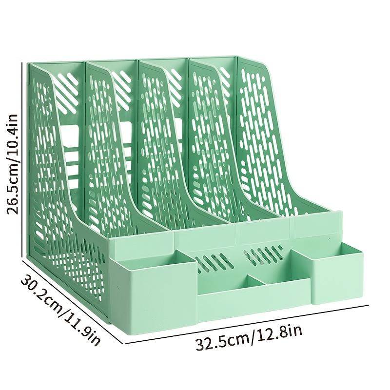 1 Stück Schreibtisch-Aktenorganizer mit 4 Fächern PP-Material Abnehmbar Platzsparend Bürobedarf Dokumentensortierung Aufbewahrungsbox