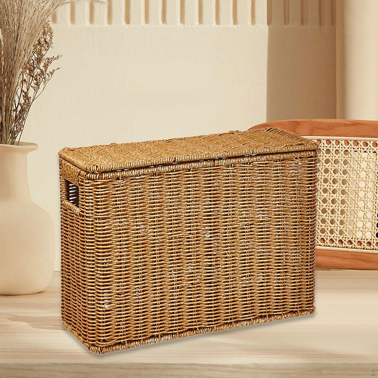 Basket Made of PP Material with A Narrow Tall Shape Storage Box Lid And Handle Suitable As S 3180₽