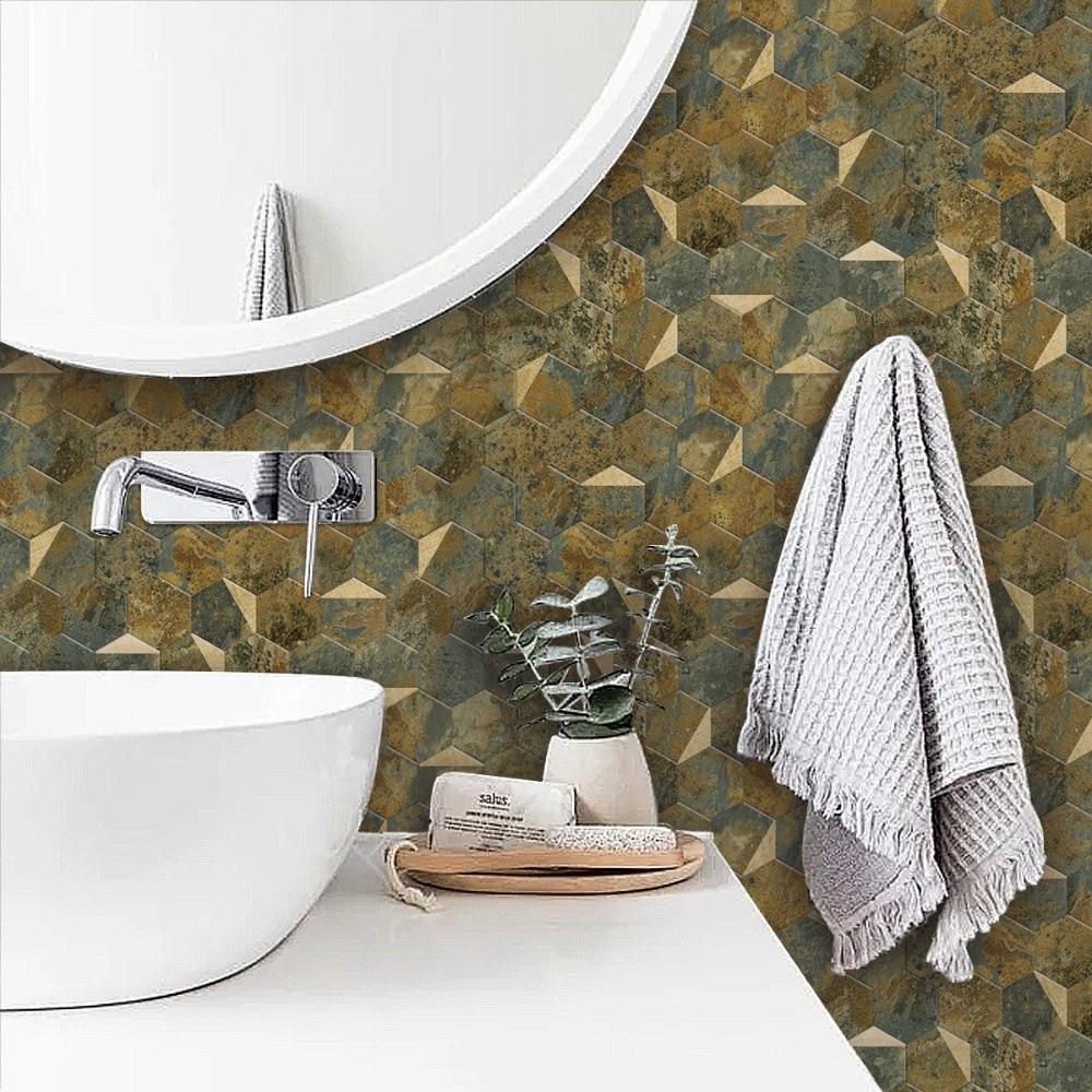 Samolepicí 3D stereo nástěnné samolepky Vodotěsné Olejuvzdorné Zástěna na zeď Samolepky na zeď Design cihel Vlhkosti odolné