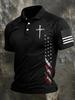 Patriotic USA 250th Anniversary Camo Short-Sleeve Polo, Stylish Casual Wear