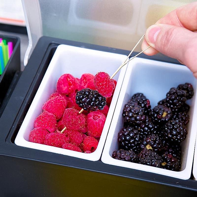 Fruit Box Condiment Container 4-6 Grids With Lid Large Capacity Bar Divided Fruits Bowl Household Seasonin Box Food Storage
