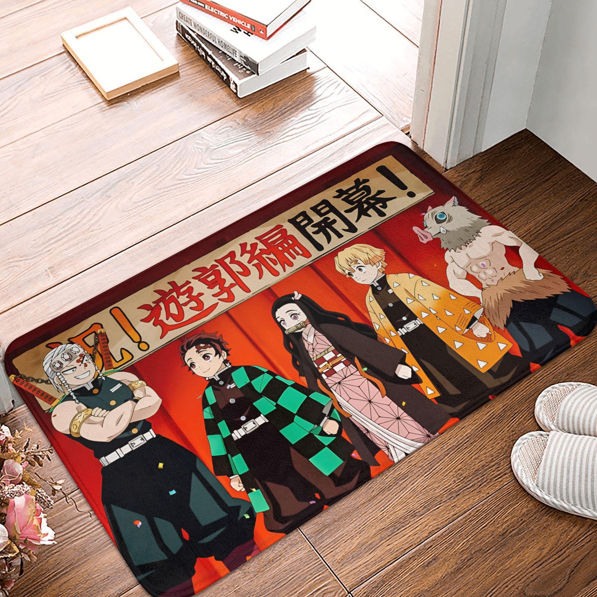 

Kimetsu no Yaiba Doormat Mat Anti-Slip Demon Slayer Bathroom Kitchen Toilet Rug Carpet 40*60cm 40cm x 60cm