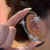 Ohrclips aus plattiertem Metall mit Schmetterlingsmotiv für Frauen, Ohrclips ohne Piercing, funkelnder Zirkonia-Ohrring, Modeschmuck