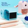 Large-Aperture Hand-Crank Pencil Sharpener for Students, Thick Pencil Barrel, 12mm Large Triangular Pencil Sharpener, Exam Stationery, Back to, Blue