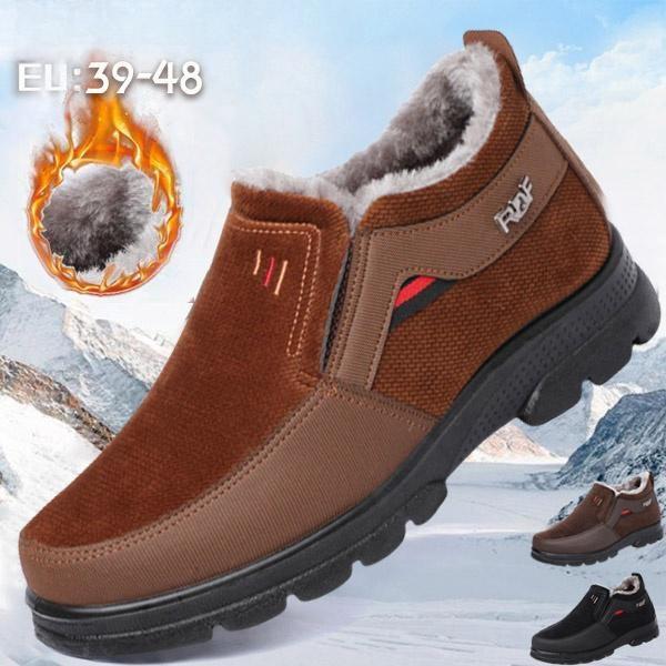 Pánské zimní sněhule Zateplené teplé boty Bavlněné boty Kotníkové boty Vodotěsné Pohodlné Nazouvací Krátké sněhule Plus Size 39-48