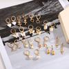 12pcs Women Earrings Set Fashion Creative Heart-shaped Butterfly Pearl Earrings For Girls Gifts