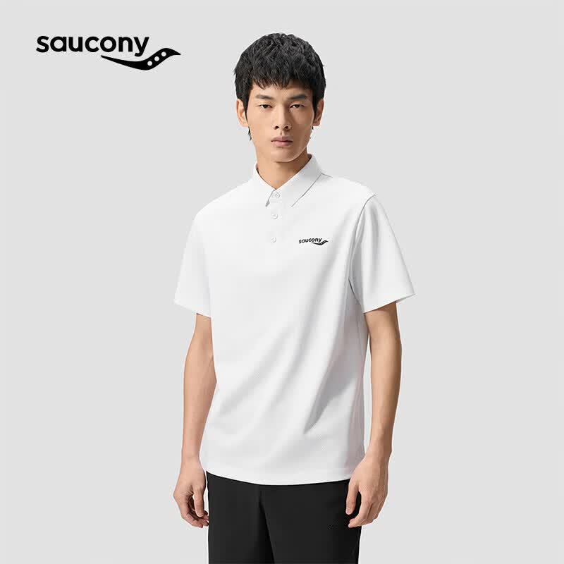

Saucony Men s Short Sleeve Polo Shirt L