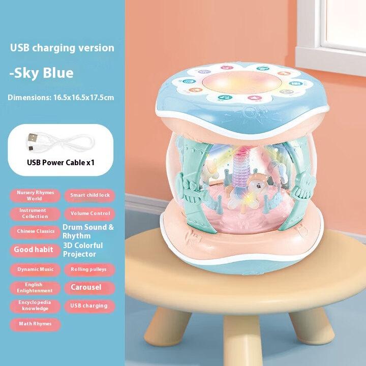 Hand drum baby toys 0-1 years old children's early education toys Pat drum 6 months baby newborn gift