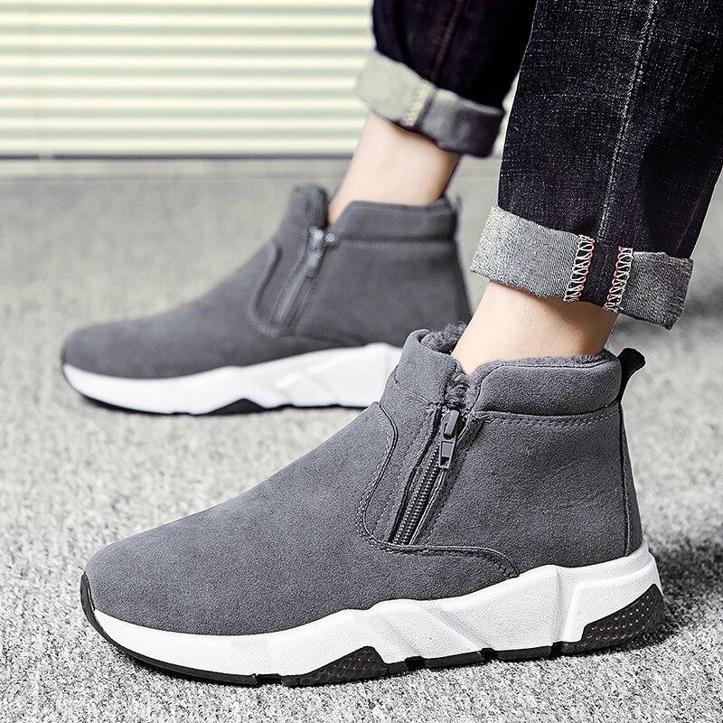 New Snow Boots Men 'S Warm Winter Casual Outdoor High -Top Shoes Sneakers Men 'S Snow Boots With Wool Lining Sneakers Men