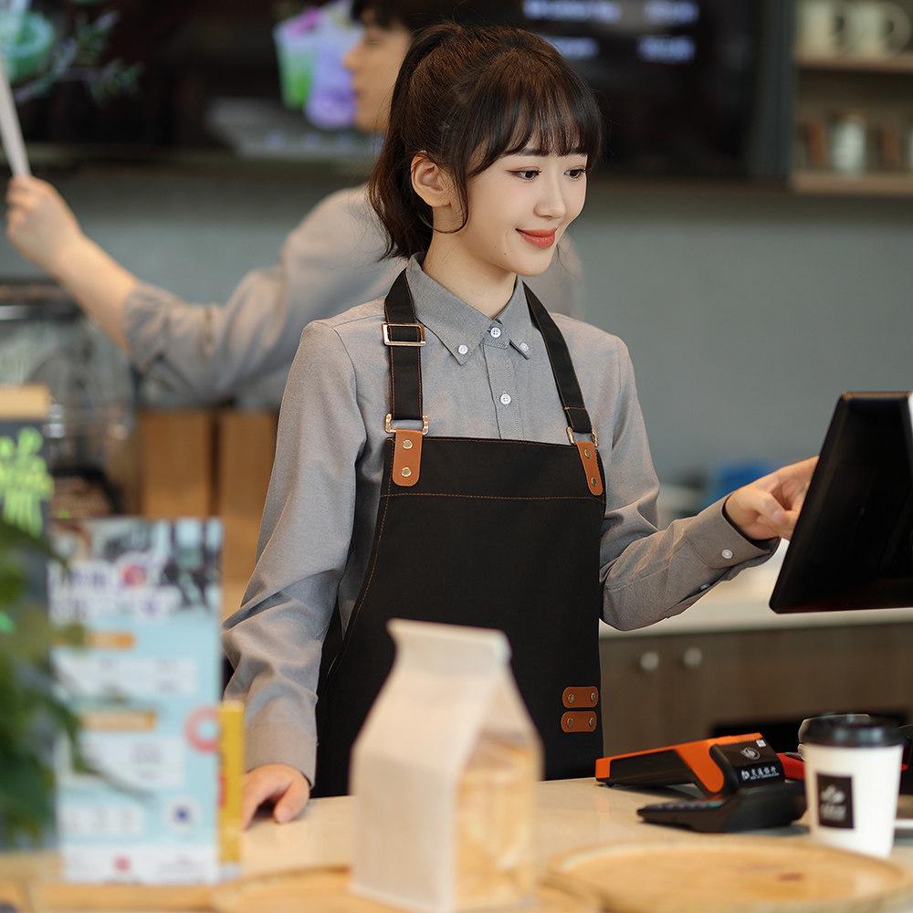 High-End Waterproof Canvas Apron for Catering and Dining