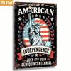 250th American Independence Metal Sign Statue Liberty US Flag Wall Art Rustic Patriotic Home Decor