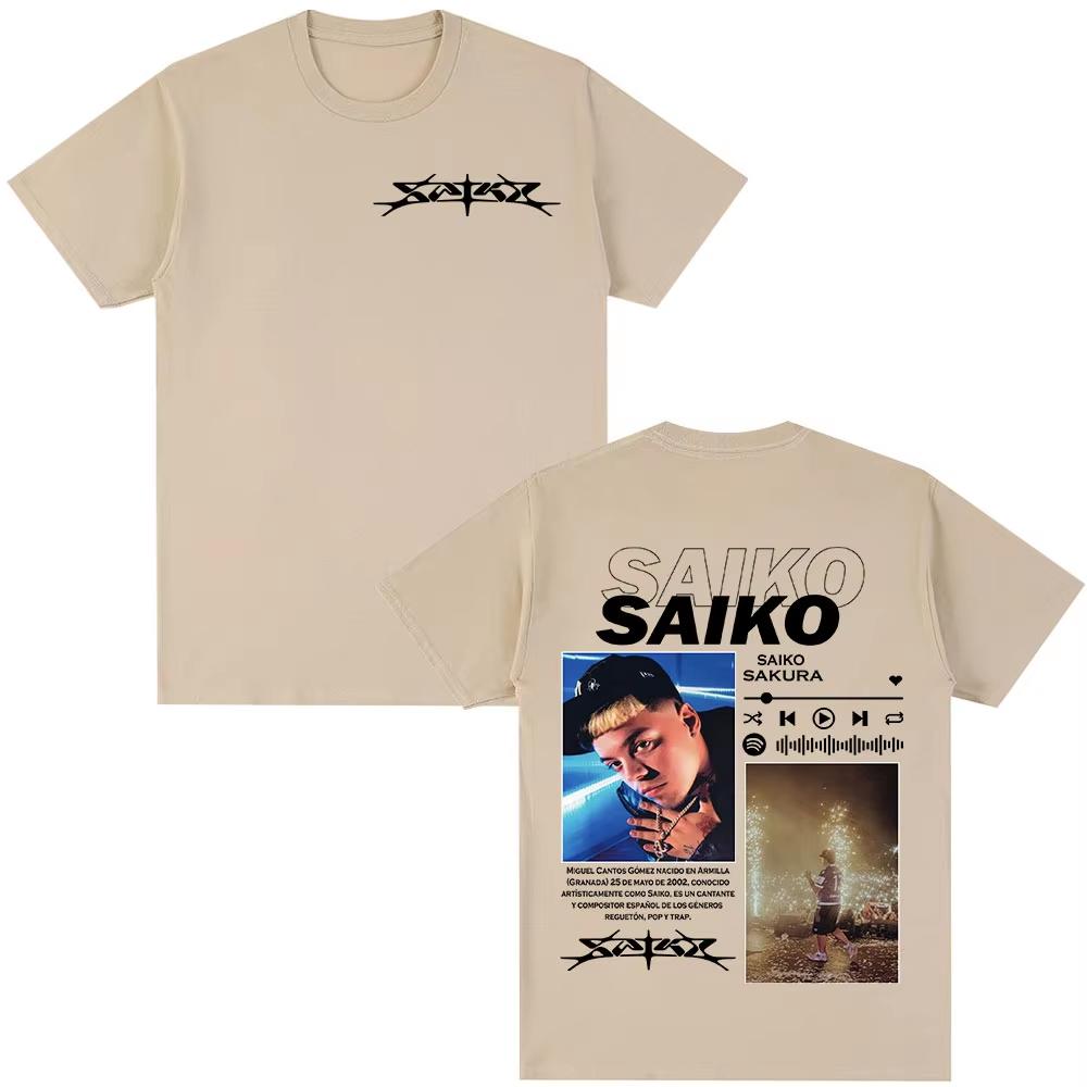 Rapper Saiko Sakura Album Merch TShirts Unisex Unisex Fashion Hip Hop Streetwear TShirt Casual Short Sleeves Oversized Tees