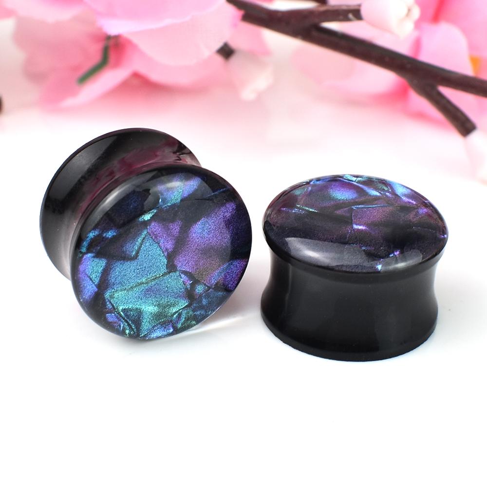2pcs 6-50mm Camouflage Color Ear Gauges Tunnels Ear Plugs Stretcher Expander Body Piercing Jewelry for Women Men